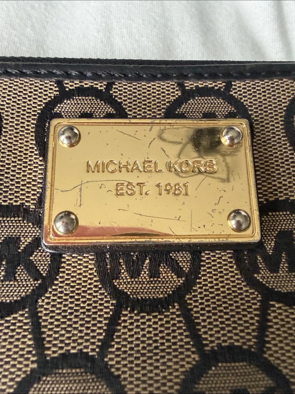 Michael Kors Black Tote with Signature MK Zip Wallet